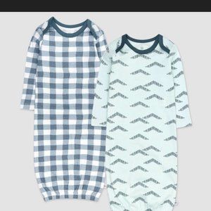 Honest Baby NightGown 0-6M Organic Cotton 2-Pack